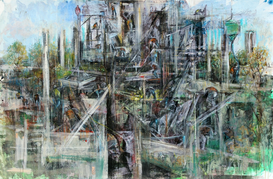 Building Anthology. Mixed media. 56x76cm.