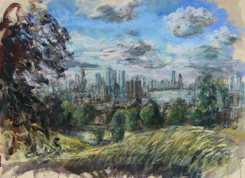 Greenwich, Summer. Mixed media. 56x76cm.