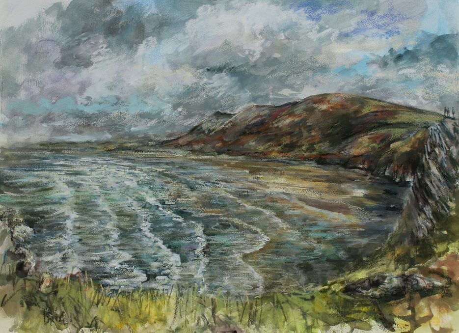 Rhossili. Mixed media. 56x76cm.