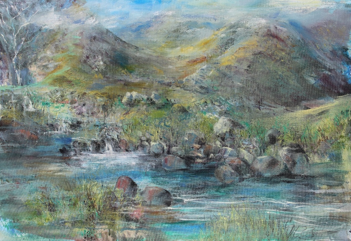 Near Cwm Idwal. Oil on canvas. 70x100cm.